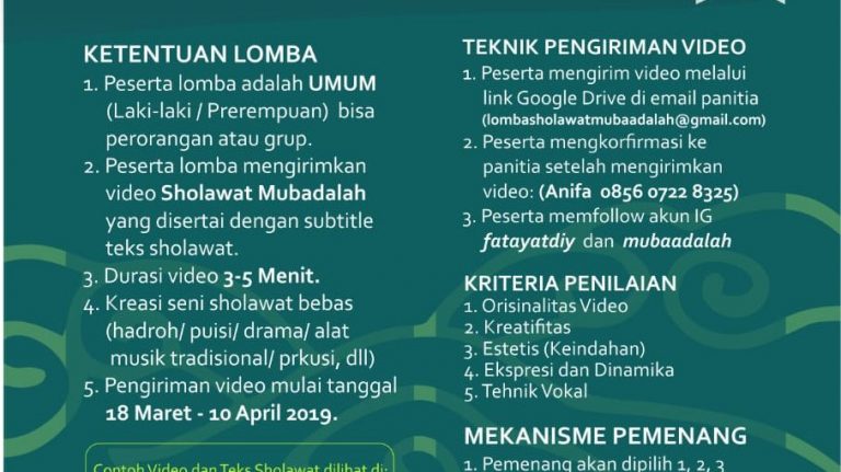 Lomba Sholawat Mubaadalah Tingkat Nasional
